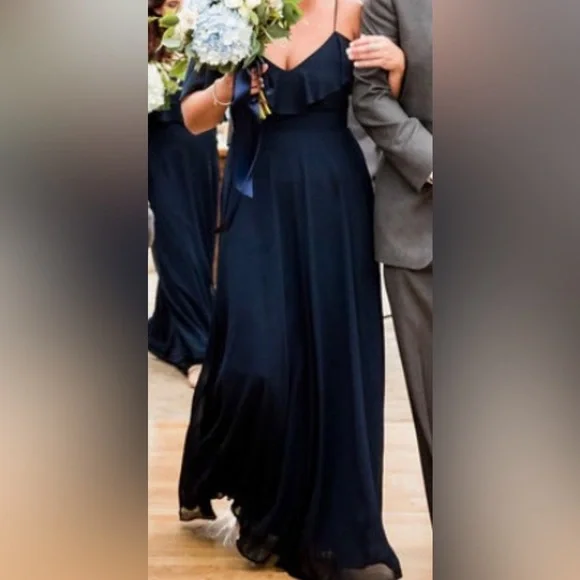 Jenny Yoo Mila in Navy - Picture 3 of 5